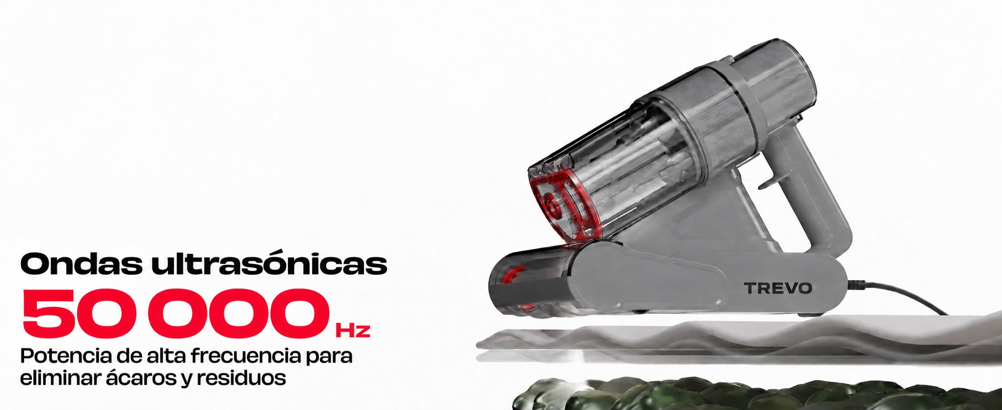 Ondas ultrasónicas de 50.000 Hz.